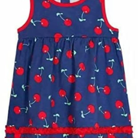 Koala Baby Girls Knit Dress Set 6 Months Cherries 2 Dresses 100% Cotton - Picture 15 of 16